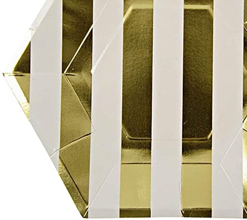 FMOPQ Gold Christmas Party Plates, Cups & Napkins Set