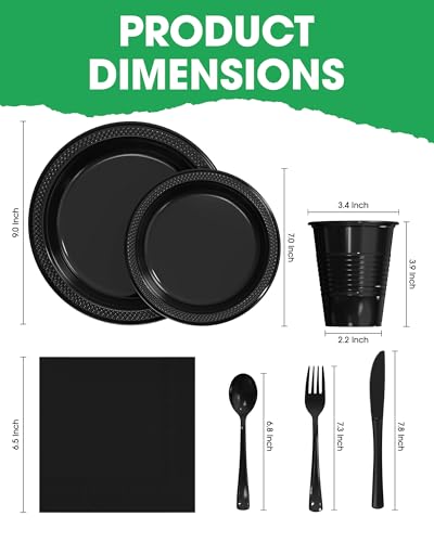 Pureegg 350-Piece Disposable Dinnerware Set for 50 Guests