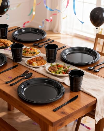 Pureegg 350-Piece Disposable Dinnerware Set for 50 Guests