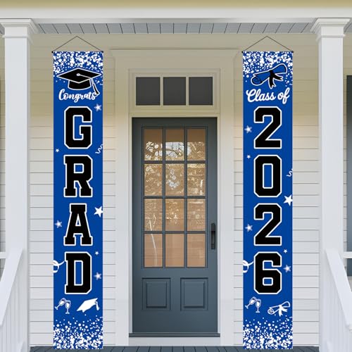 Class of 2026 Black & Gold Graduation Party Banner