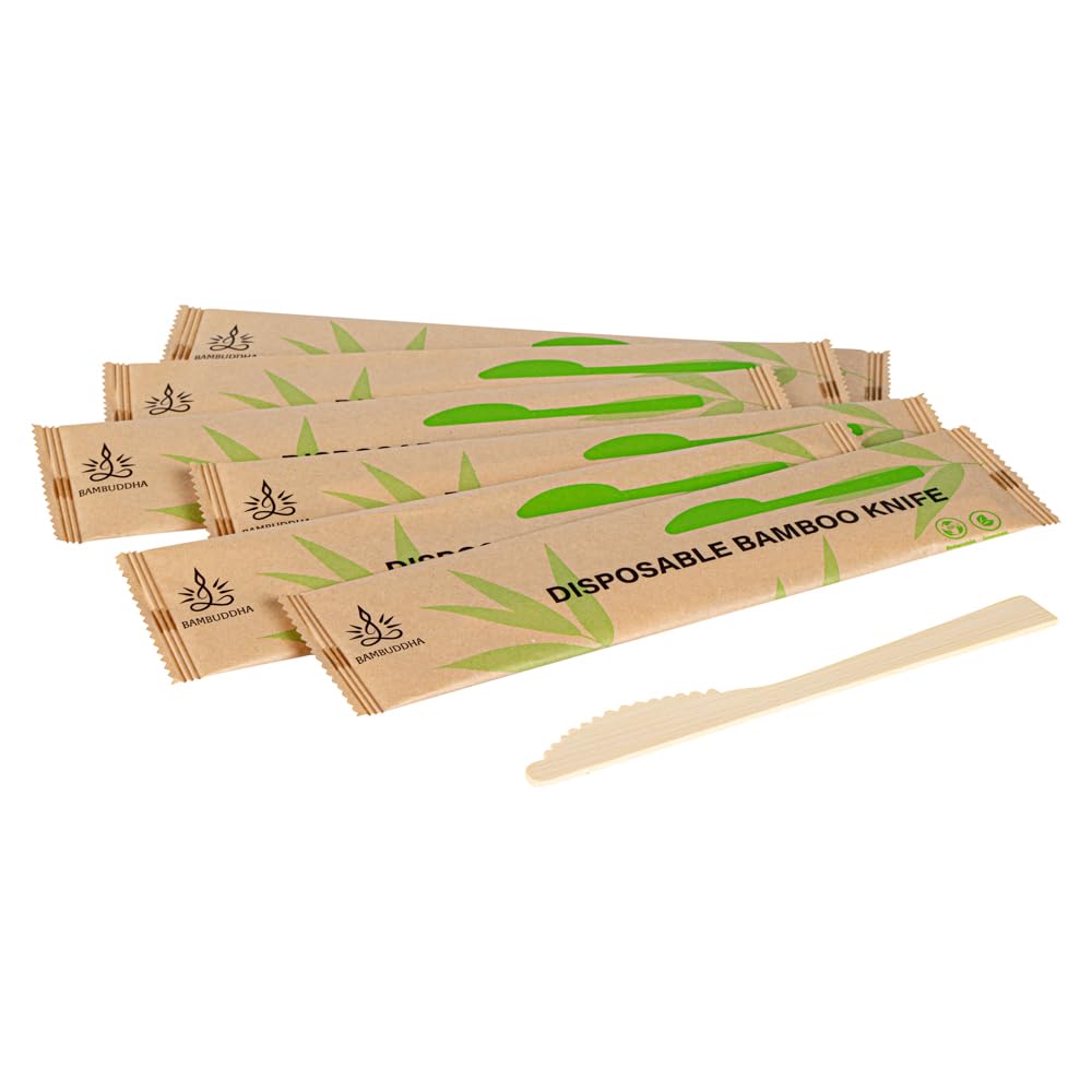 Restaurantware Bambuddha 7-Inch Disposable Bamboo Knives