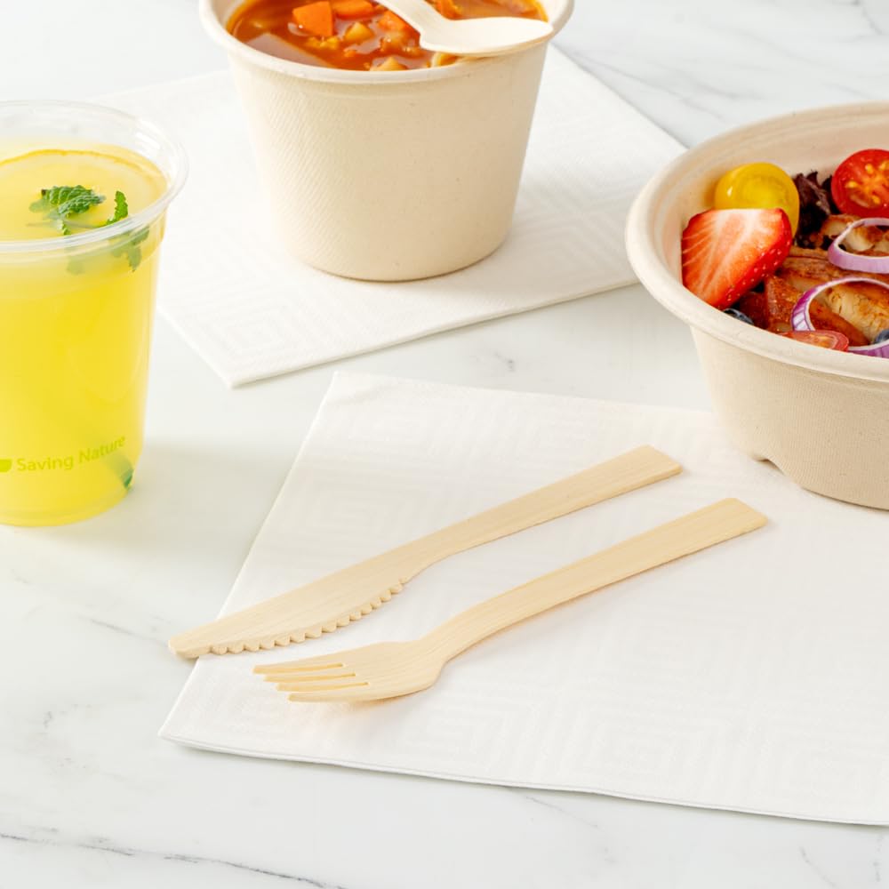 Restaurantware Bambuddha 7-Inch Disposable Bamboo Knives