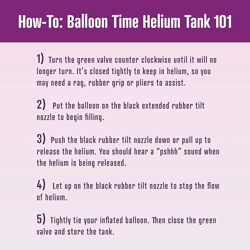 Balloon Time 14.9 Cu Ft Helium Tank Kit with 50 Balloons