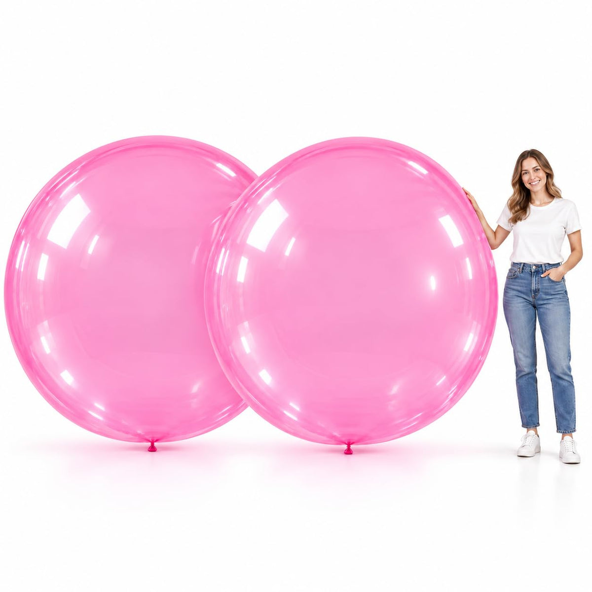 5-Pack Heavy-Duty Large Latex Balloons for Parties