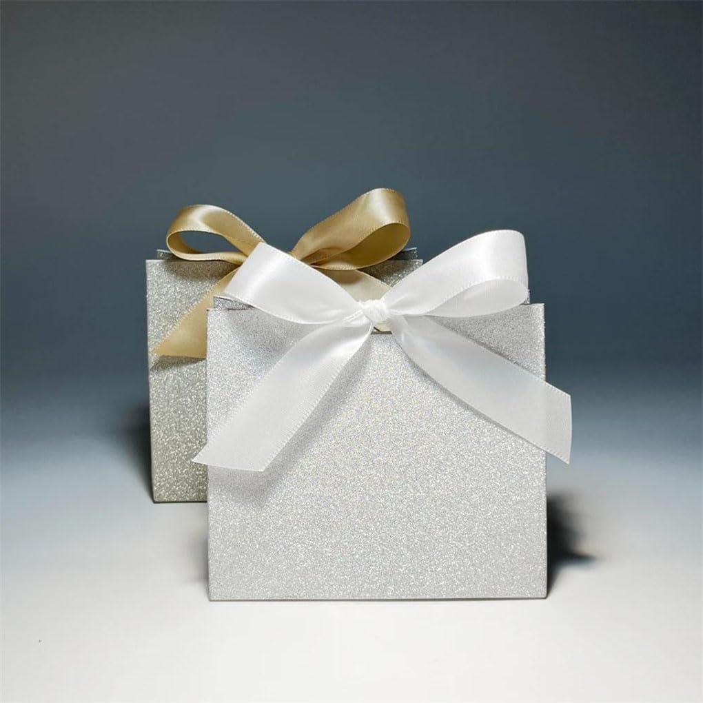 Sparkling Gold & Silver Gift Bags for Wedding Party Favors