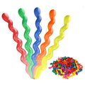 100-Pack Thick Natural Latex Spiral Balloons for Birthdays