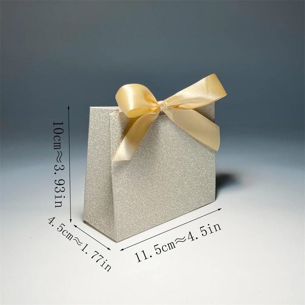 Sparkling Gold & Silver Gift Bags for Wedding Party Favors