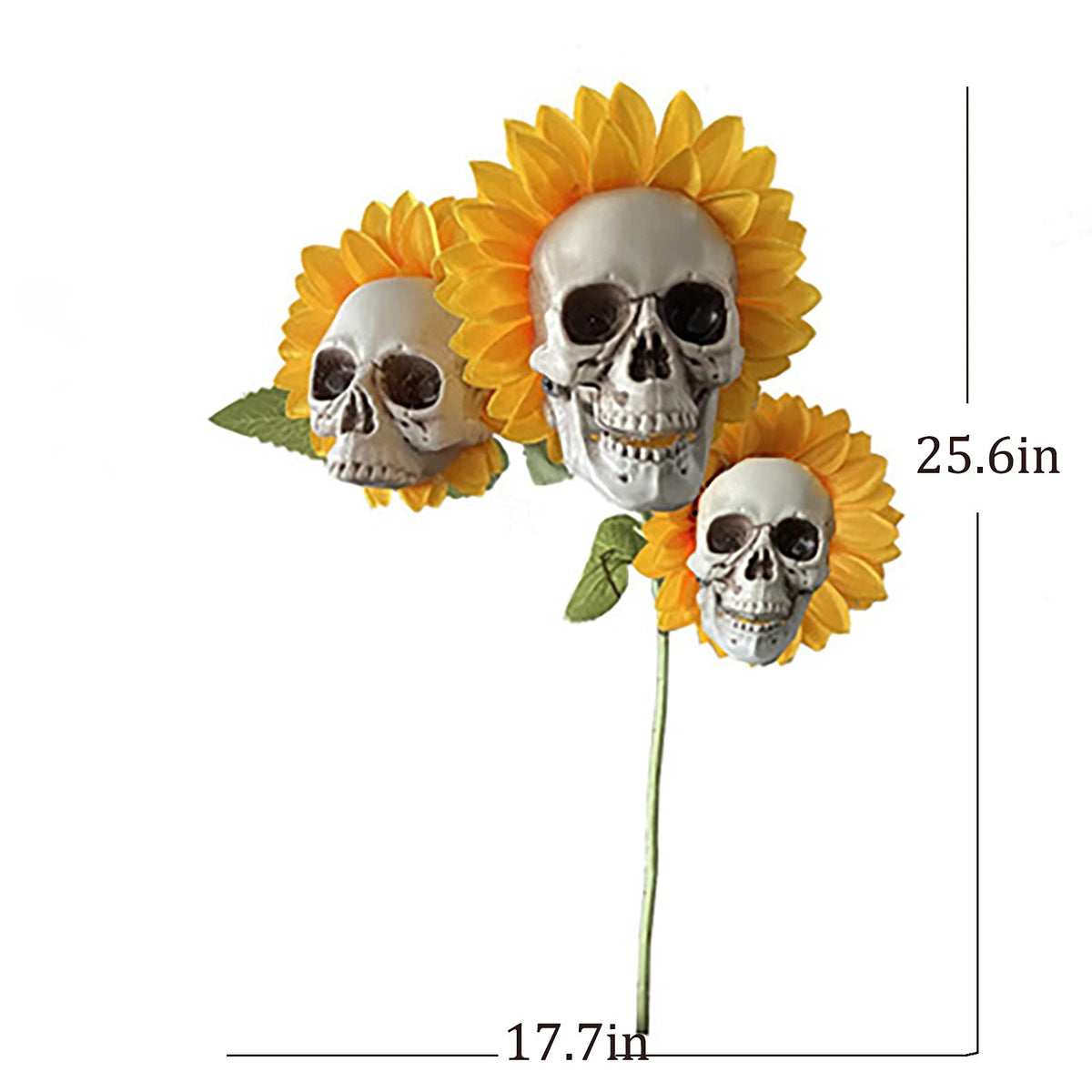Halloween Skull Sunflower Decor for Parties & Haunted Houses