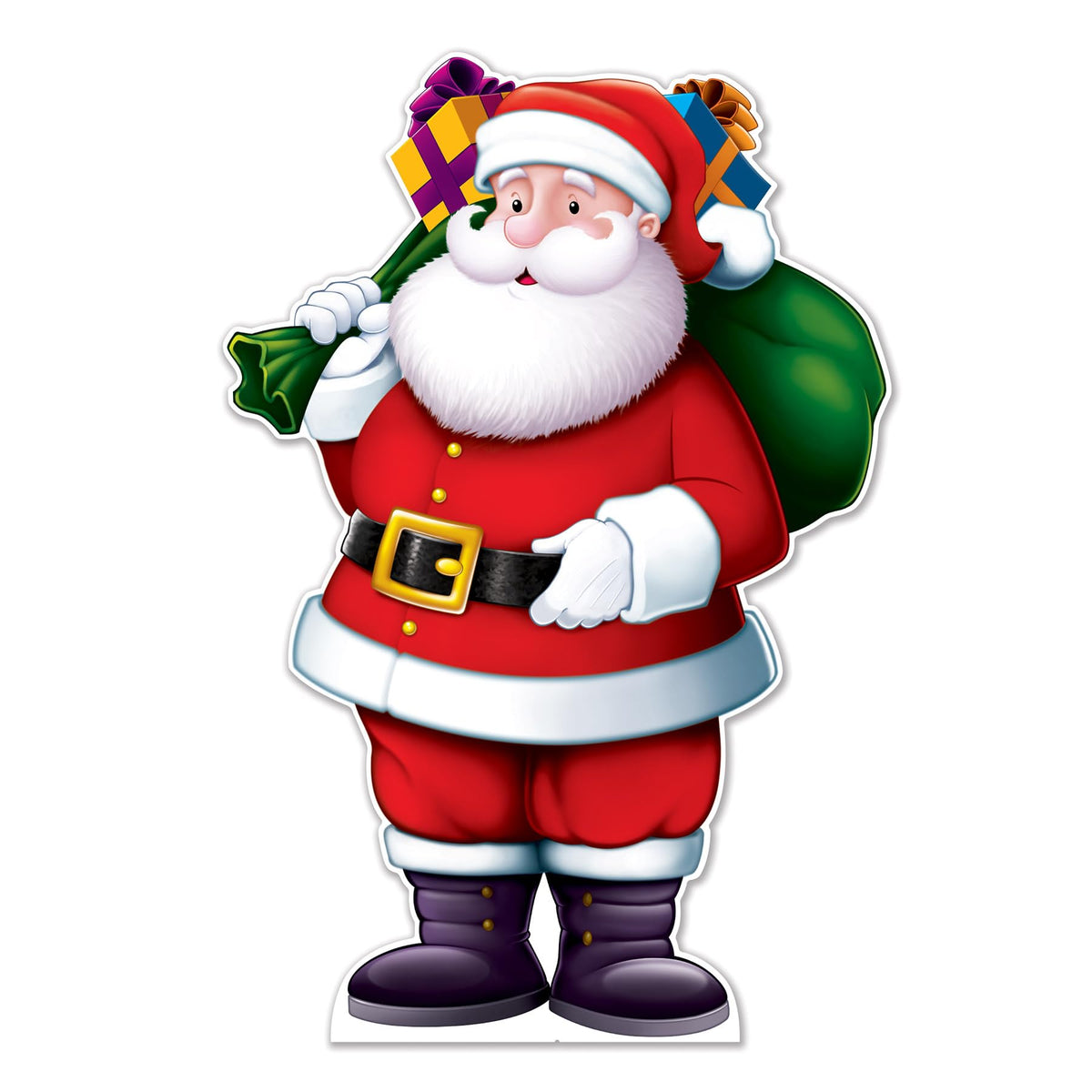 Beistle Santa Claus Cardboard Photo Prop with Easel Stand