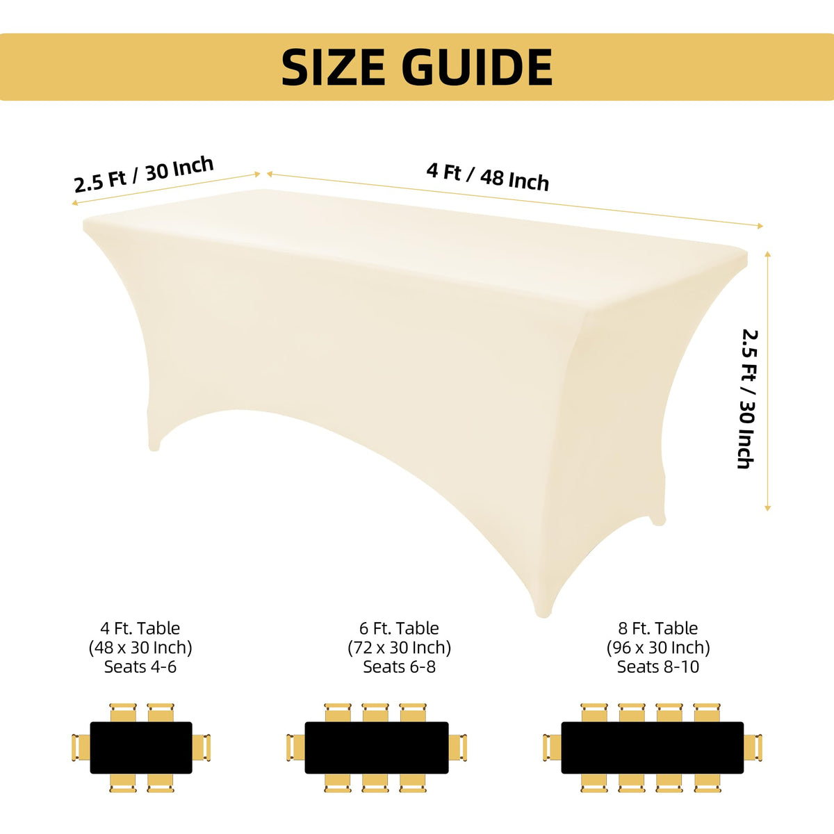 ZarzaaSik Spandex Table Cover for Parties & Events