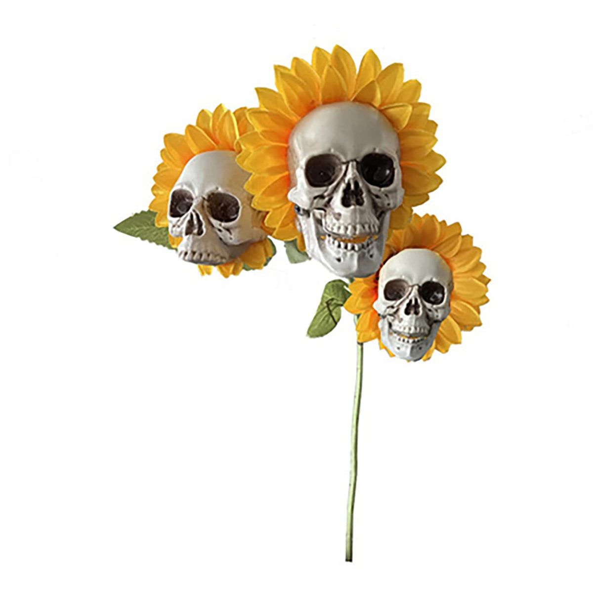 Halloween Skull Sunflower Decor for Parties & Haunted Houses