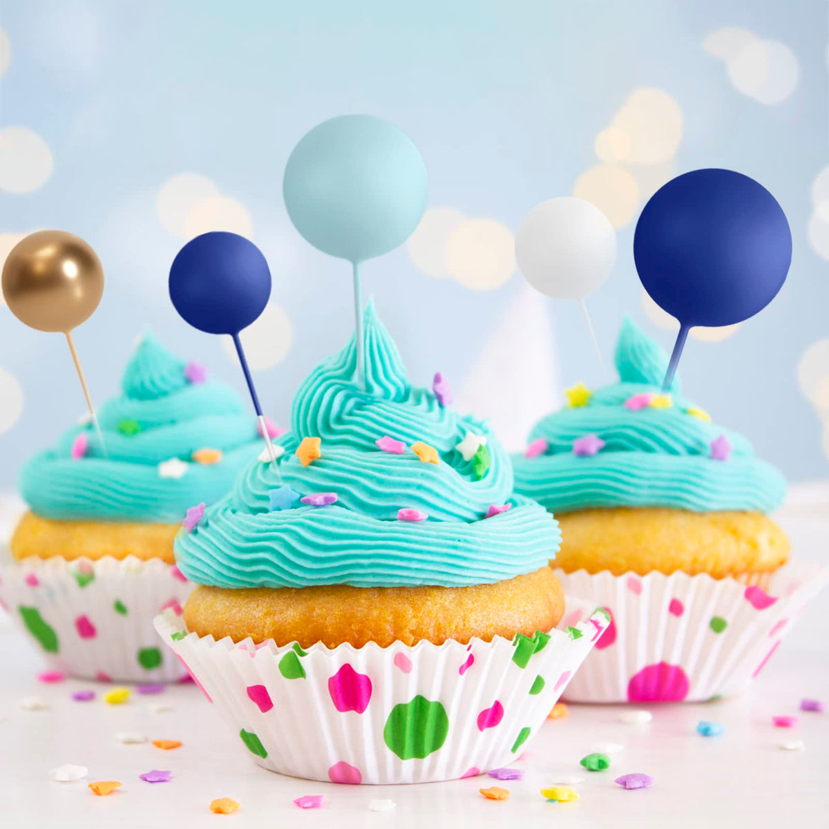 Riccle 88-Piece Cake Decorating Kit with Blue Turntable