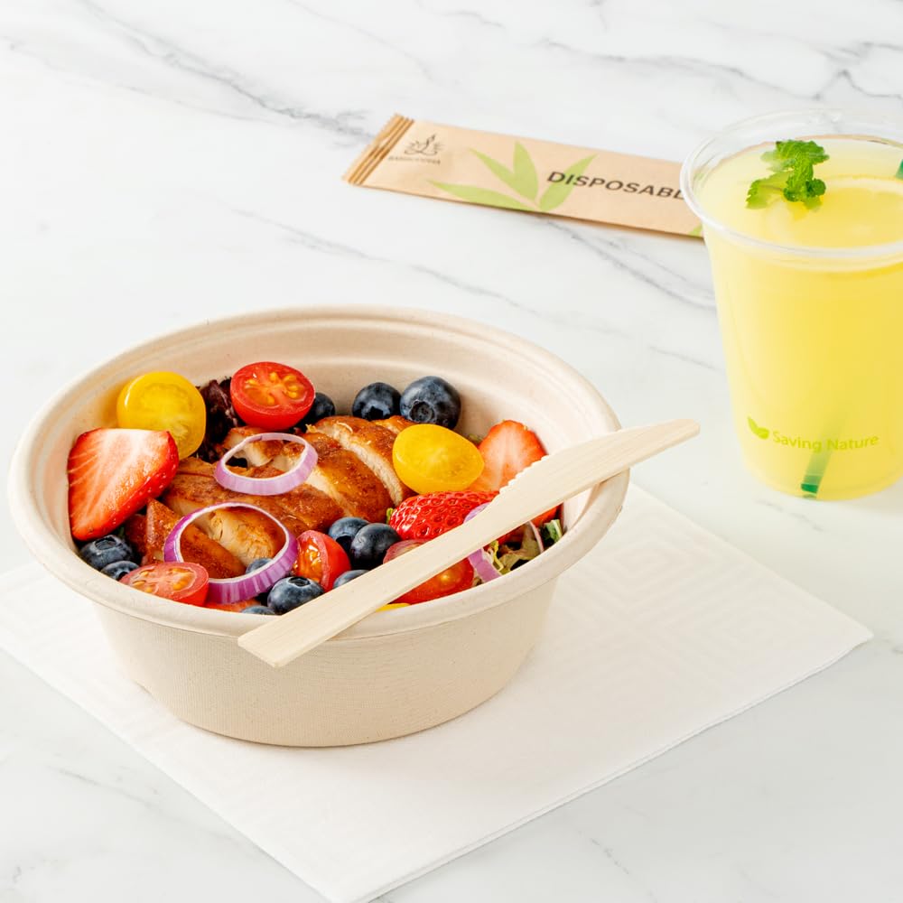 Restaurantware Bambuddha 7-Inch Disposable Bamboo Knives
