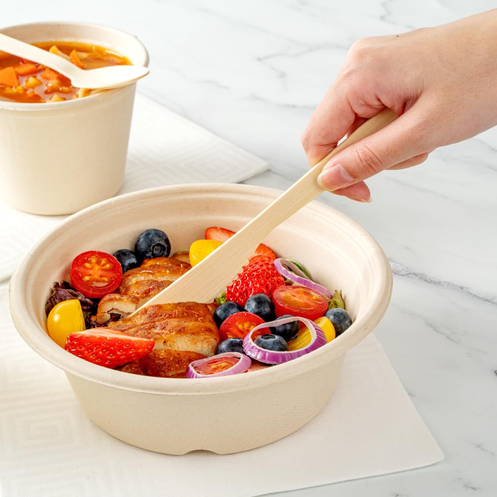 Restaurantware Bambuddha 7-Inch Disposable Bamboo Knives