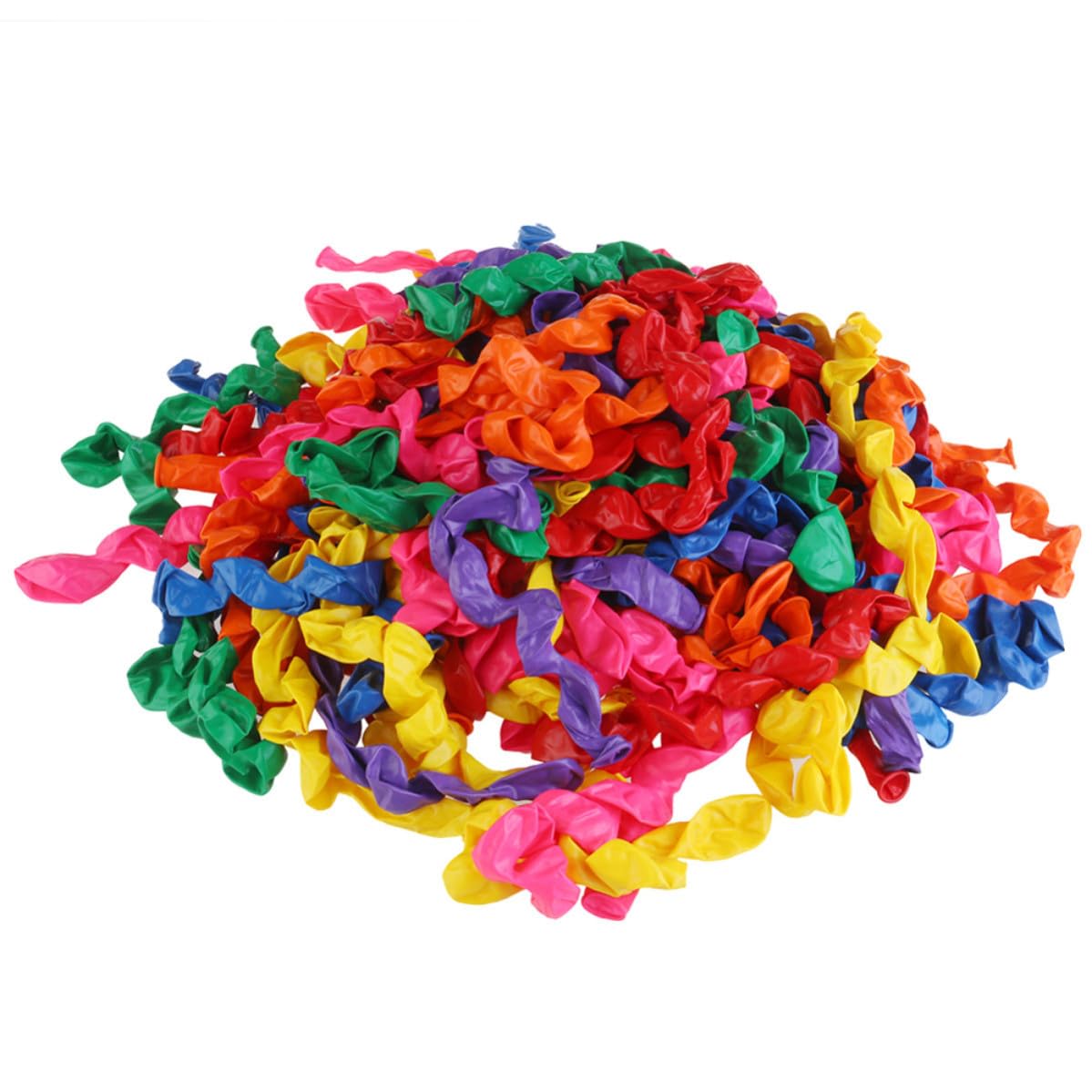 100-Pack Thick Natural Latex Spiral Balloons for Birthdays