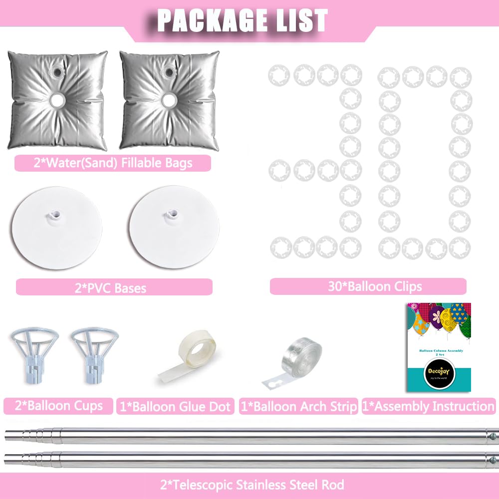 Balloon Column & Arch Stand Kit for Party Decorations