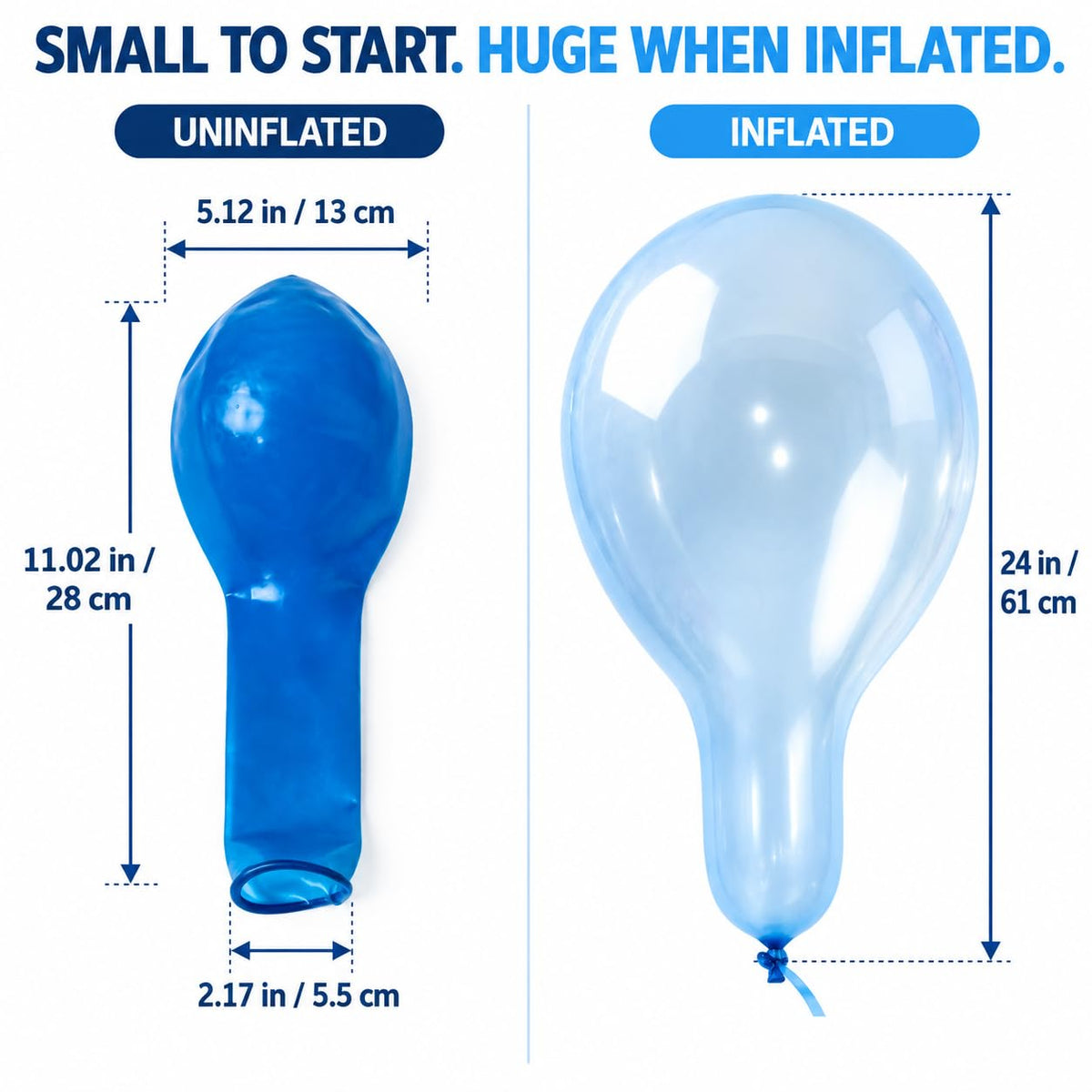 5-Pack Heavy-Duty Large Latex Balloons for Parties