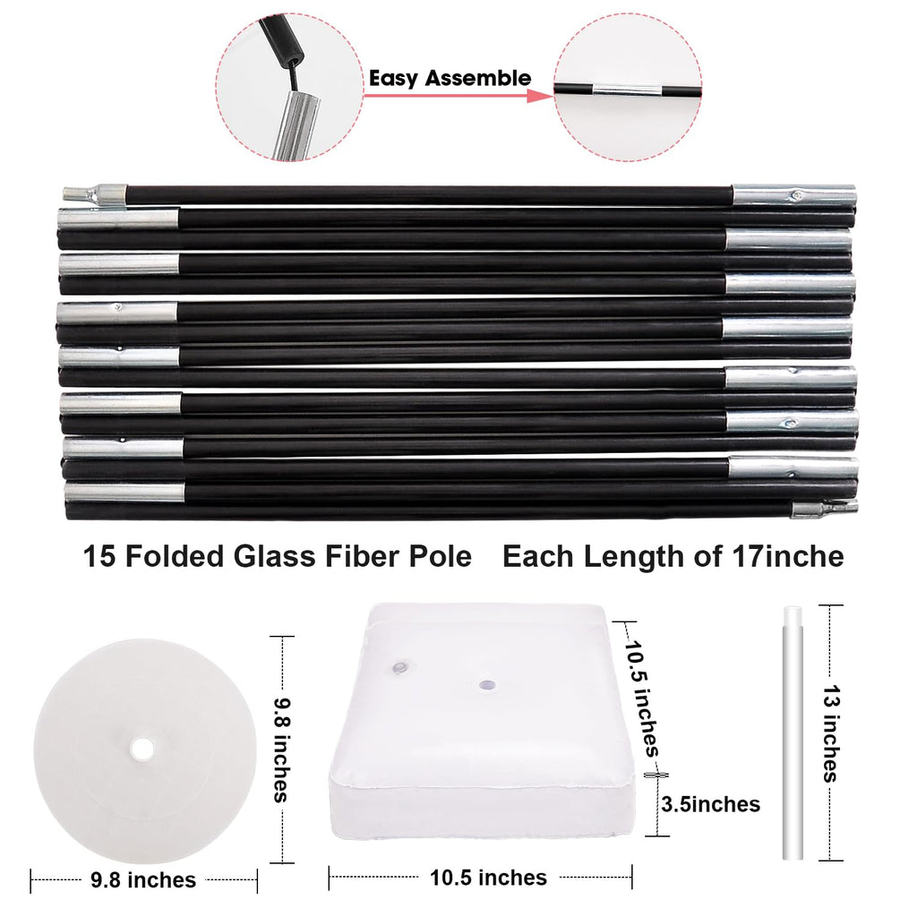 Chamvis 9FT x 10FT Adjustable Balloon Arch Stand Kit