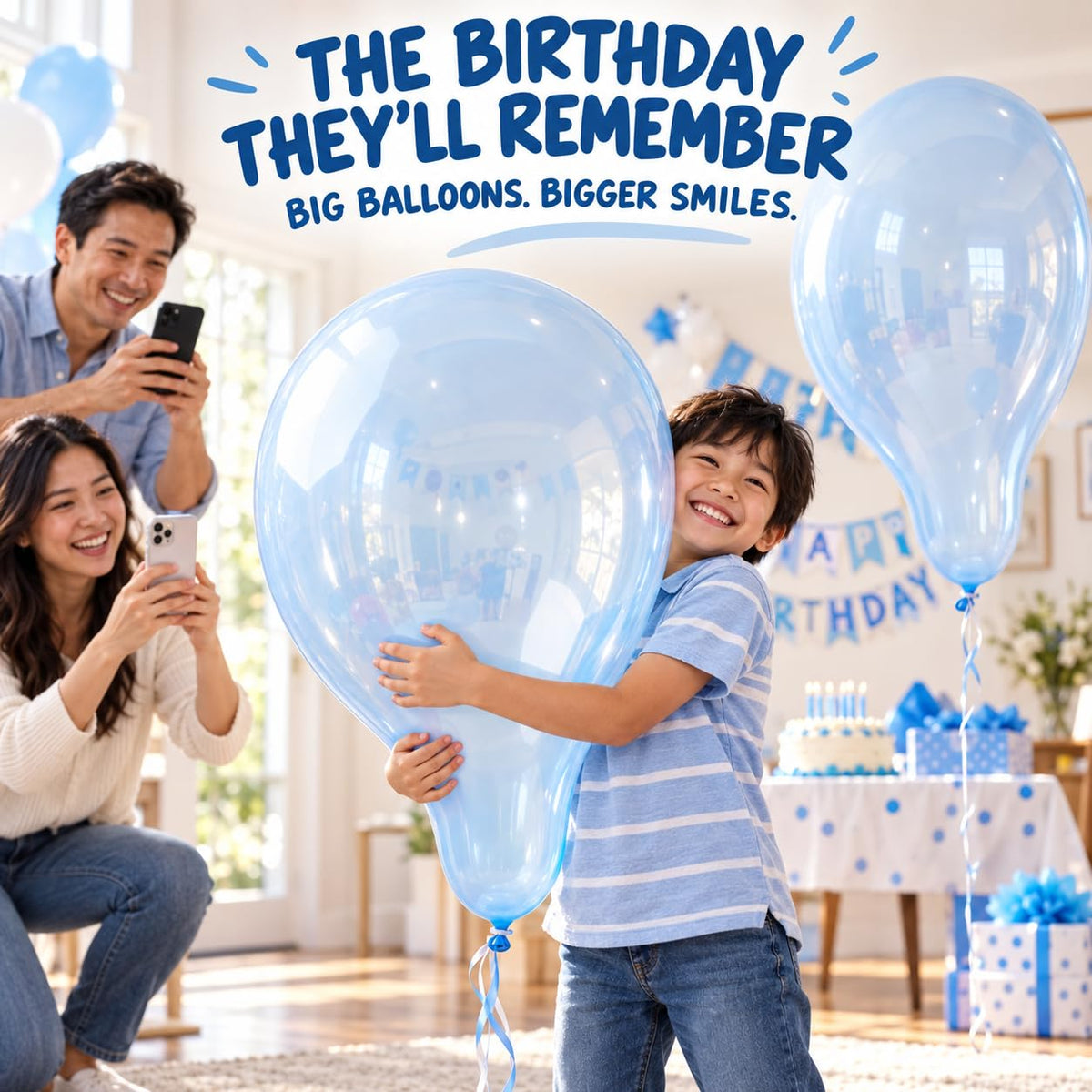 5-Pack Heavy-Duty Large Latex Balloons for Parties