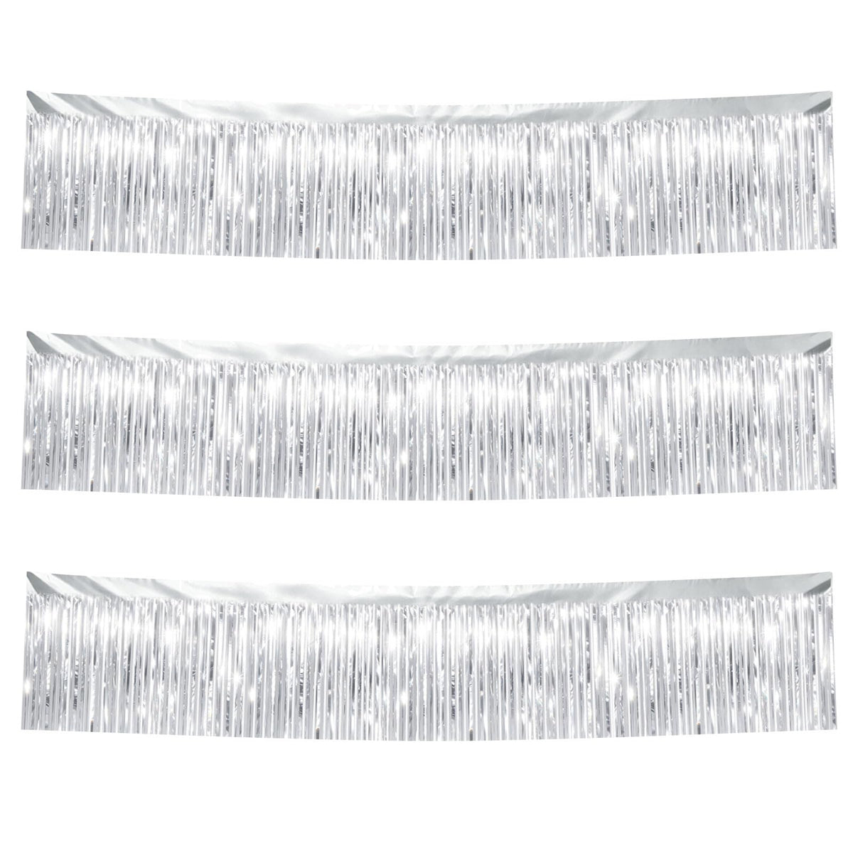 3-Pack 30FT Metallic Foil Fringe Garland Streamers