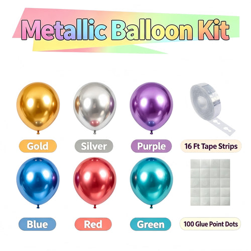 100-Pack 12-Inch Metallic Rose Gold Balloons for Parties