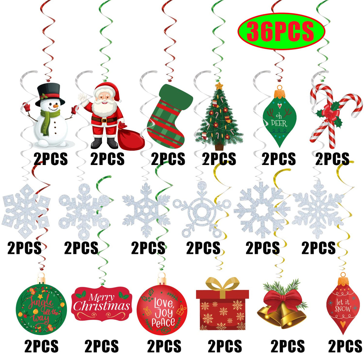 GOER Hanging Swirl Decorations for Parties & Events