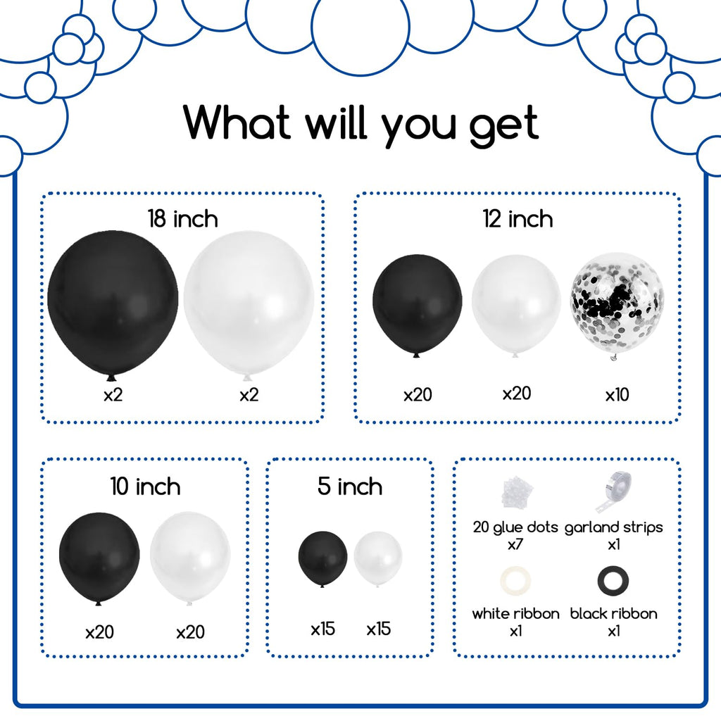 COKAOBE Mixed Color Balloon Garland Arch Kit for Parties