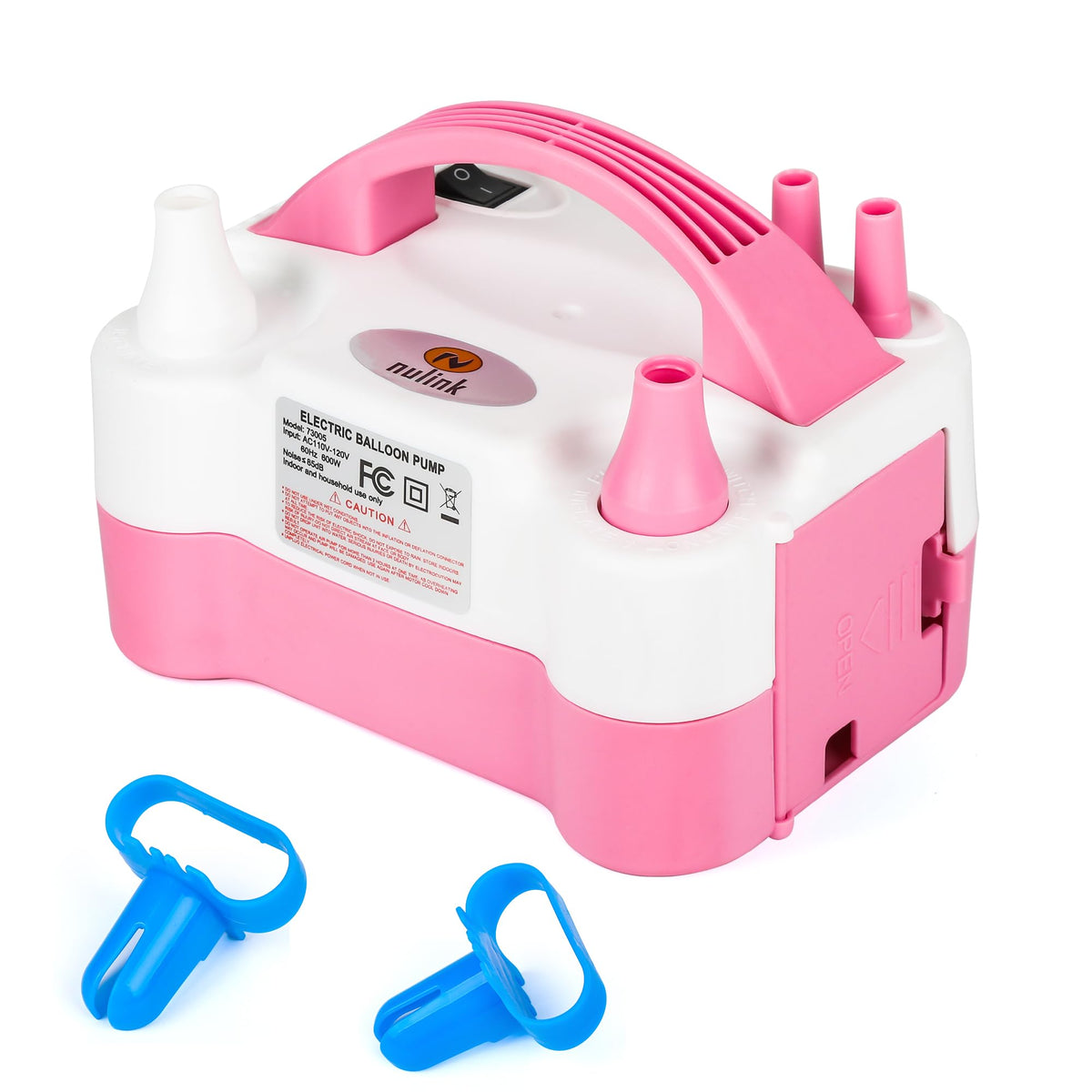 Nulink Portable 600W Electric Balloon Pump with Dual Nozzles
