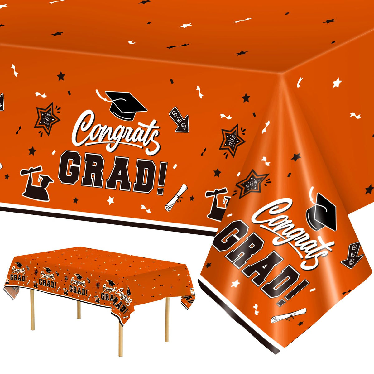 Litmitfu 2-Pack Class of 2026 Graduation Tablecloths