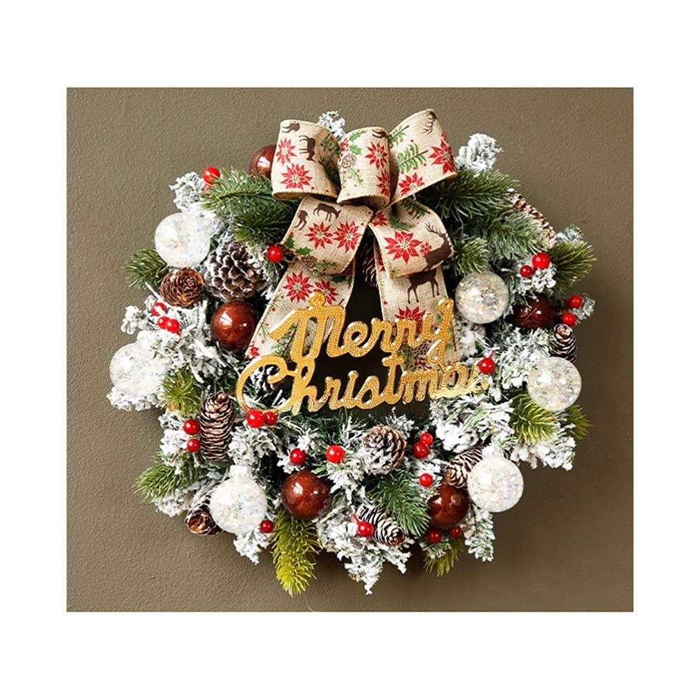 13.8-Inch Artificial Christmas Wreath for Front Door