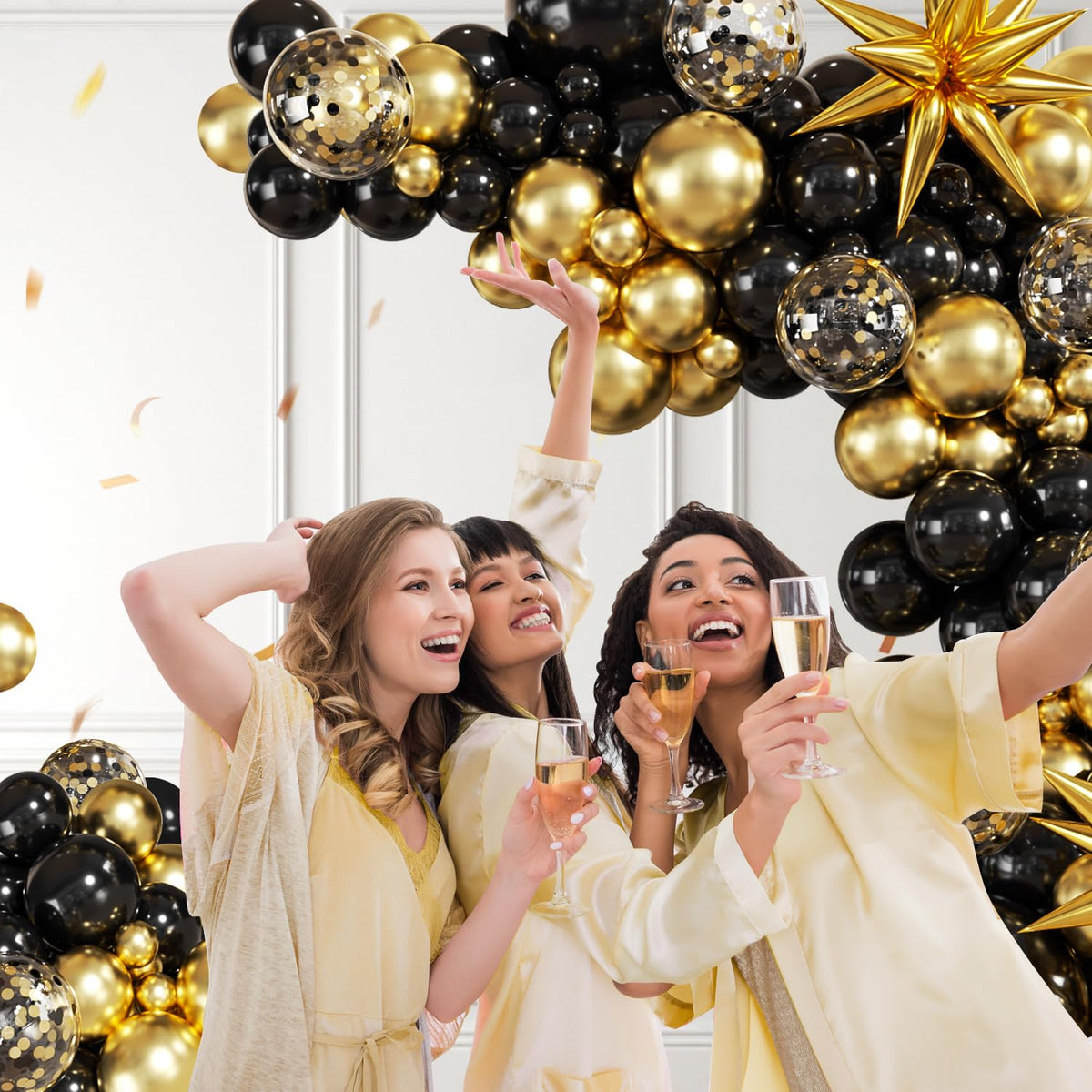 140-Piece Confetti & Star Balloon Garland Arch Kit