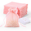 RoyYam 30-Pack 4x6 Organza Gift Bags with Thank You Cards