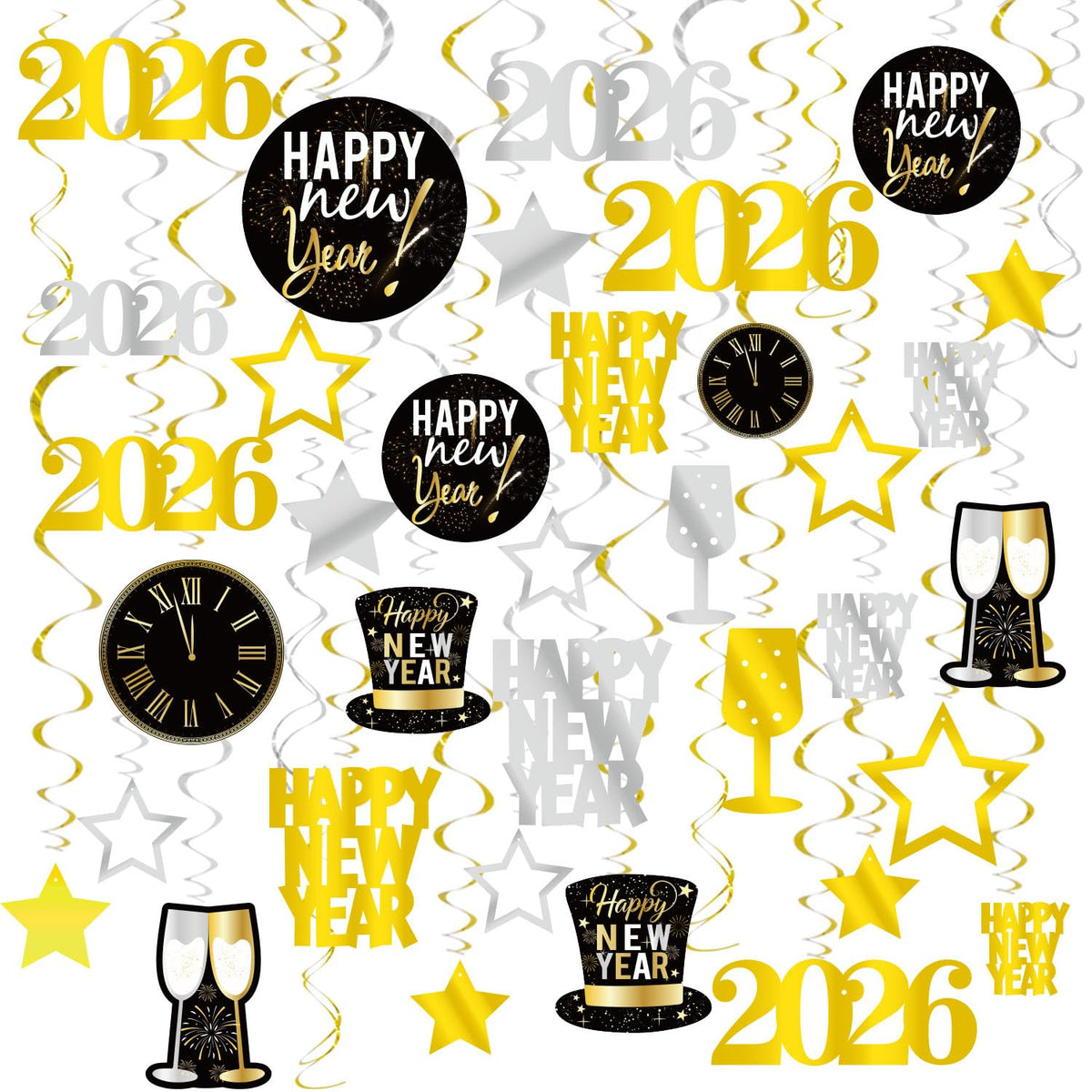 GOER Hanging Swirl Decorations for Parties & Events