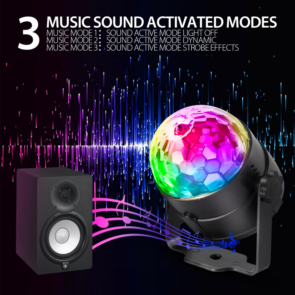 DJ Disco Ball Strobe Light for Parties and Events