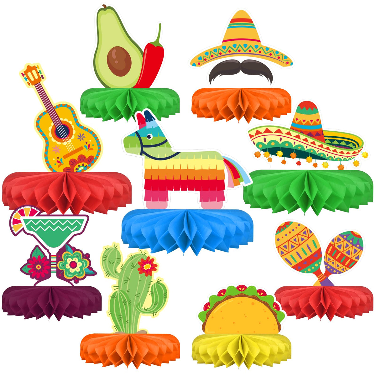 Kids' Birthday Honeycomb Centerpiece Table Decoration Set