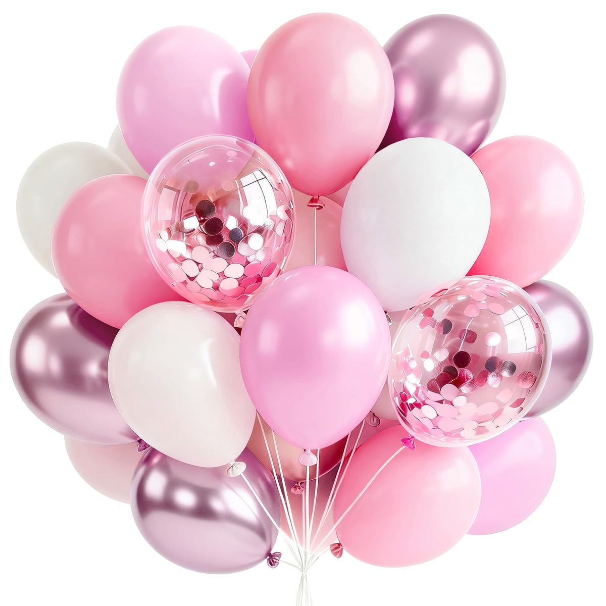 PartyWoo 65-Pack Balloons for Birthdays & Baby Showers