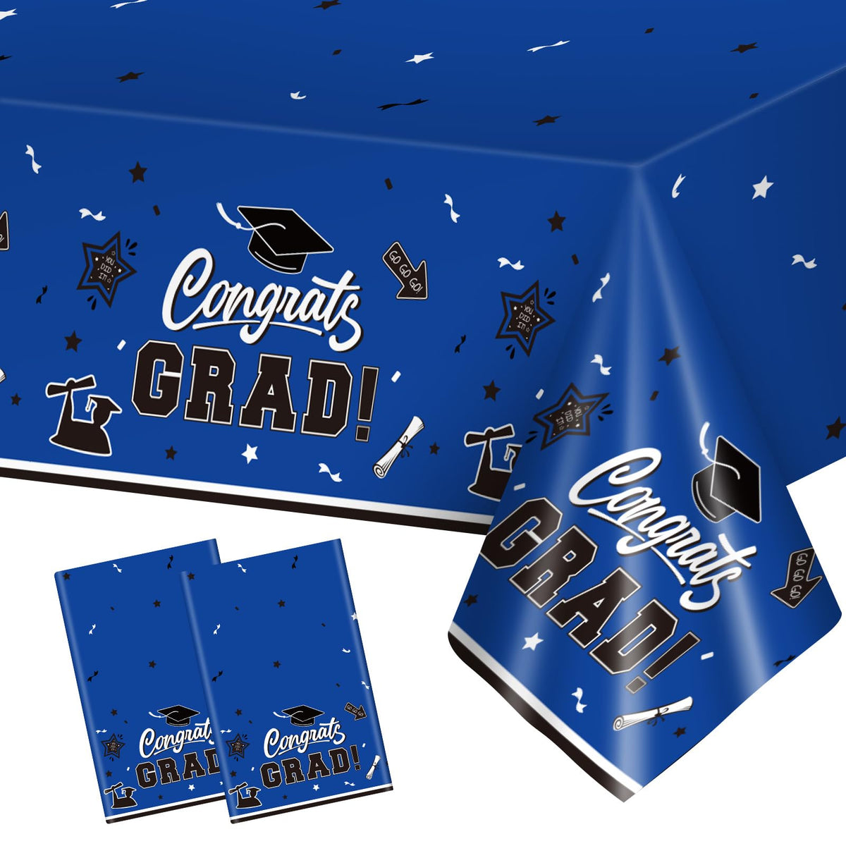 Litmitfu 2-Pack Class of 2026 Graduation Tablecloths