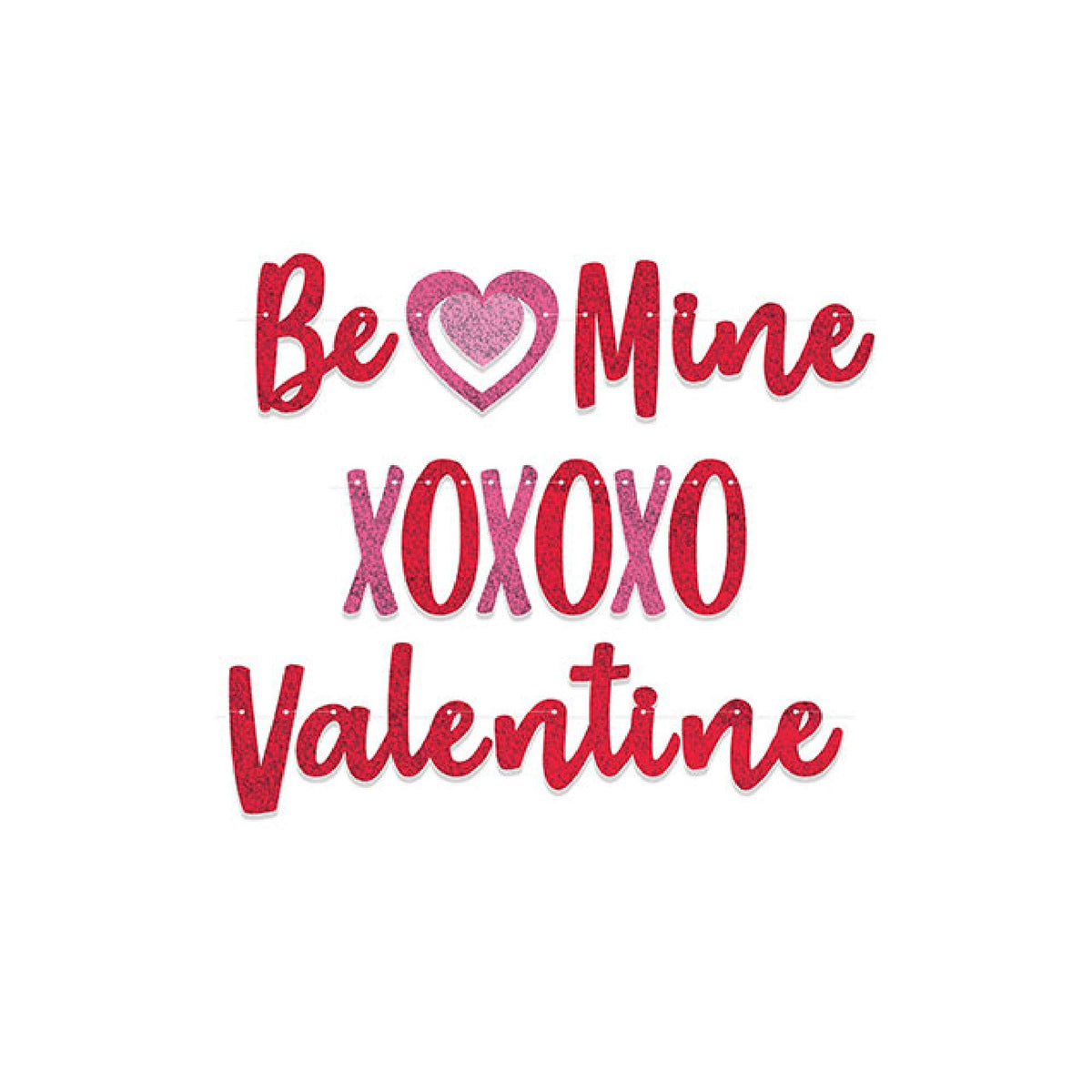 12-Pack Red & Pink Valentine's Day Streamer Banners, 12-Inch