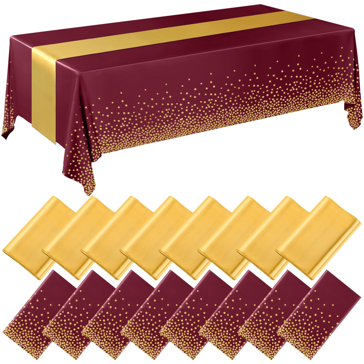 Breling Tablecloths & Table Runner Set for Party Tables