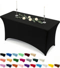 Utopia Kitchen 2-Pack Black 6FT Spandex Tablecloths