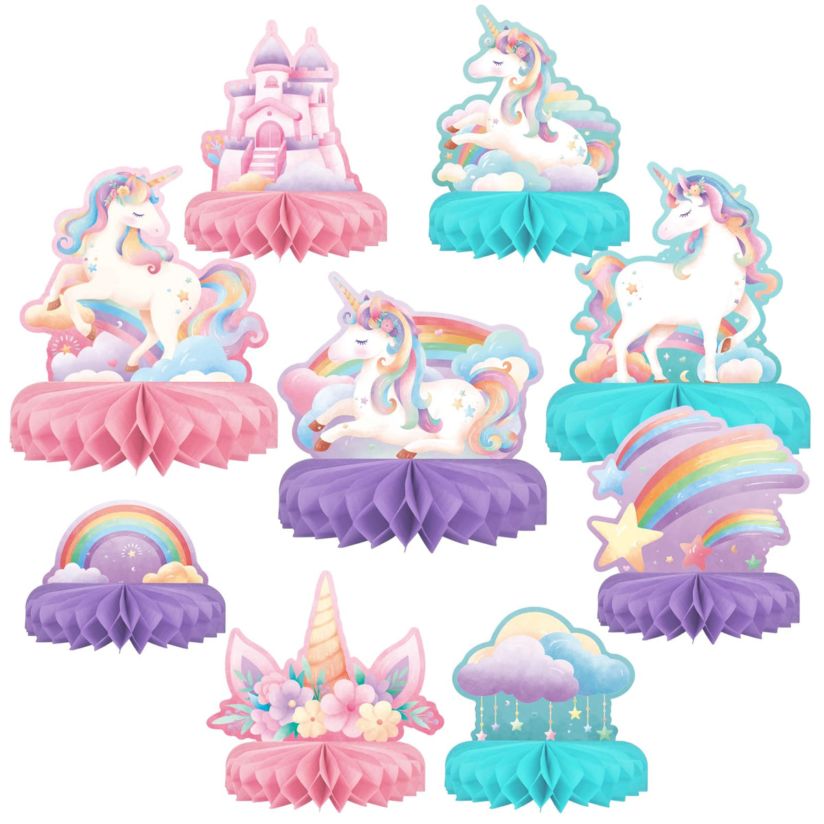 Kids' Birthday Honeycomb Centerpiece Table Decoration Set