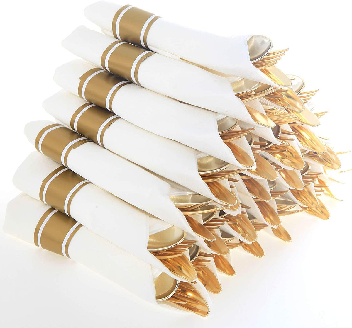 Pre-Rolled Disposable Plastic Cutlery Set for Parties