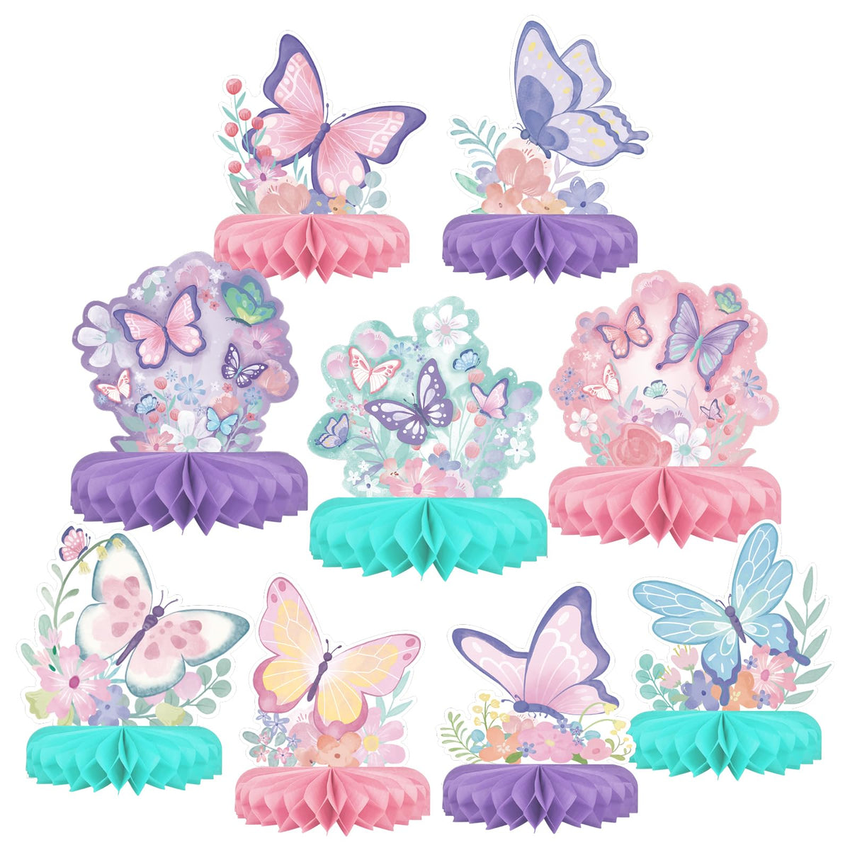 Kids' Birthday Honeycomb Centerpiece Table Decoration Set