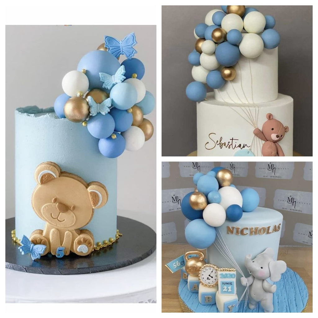 Riccle 88-Piece Cake Decorating Kit with Blue Turntable