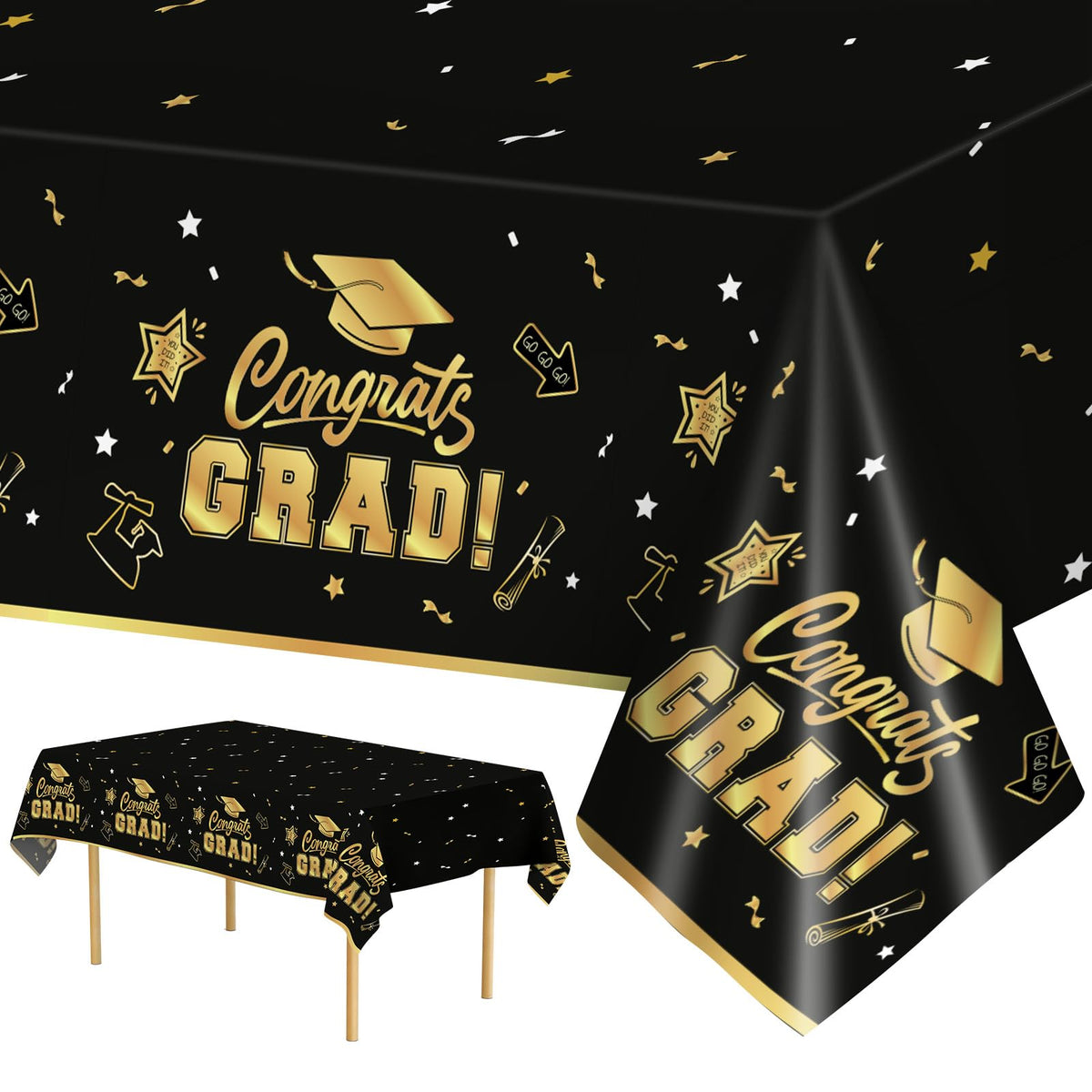 Litmitfu 2-Pack Class of 2026 Graduation Tablecloths