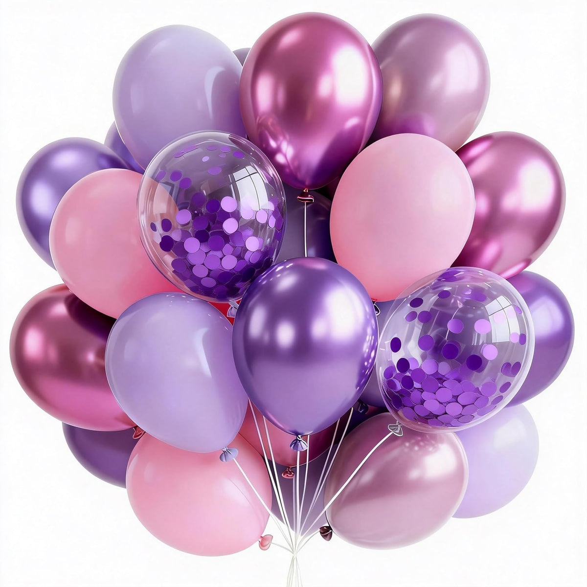 PartyWoo 65-Pack Balloons for Birthdays & Baby Showers