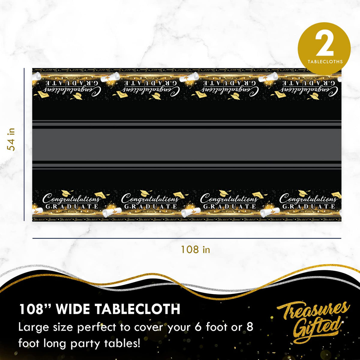 Treasures Gifted 2026 Gold Graduation Tableware Set for 24