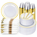 BESTVIP Disposable Party Dinnerware Set for Celebrations