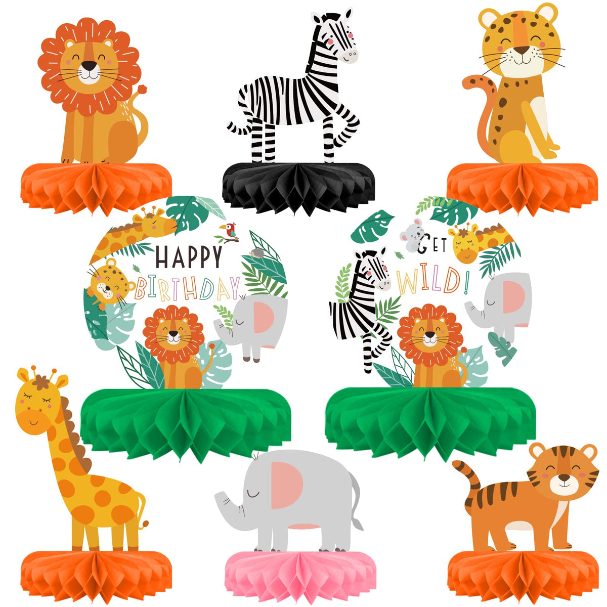 Kids' Birthday Honeycomb Centerpiece Table Decoration Set