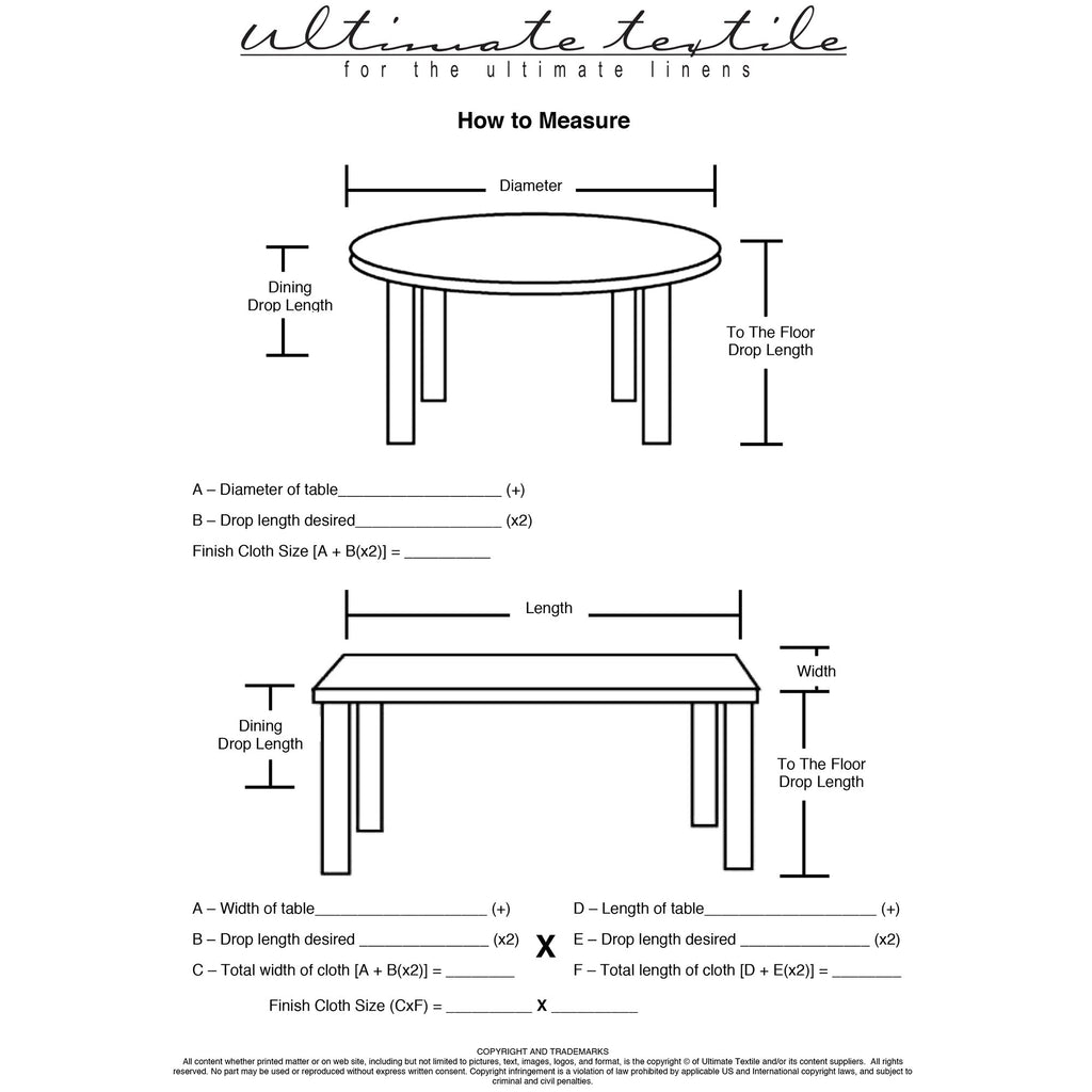Ultimate Textile 2-Pack Willow Taffeta Tablecloths, 90x132 in